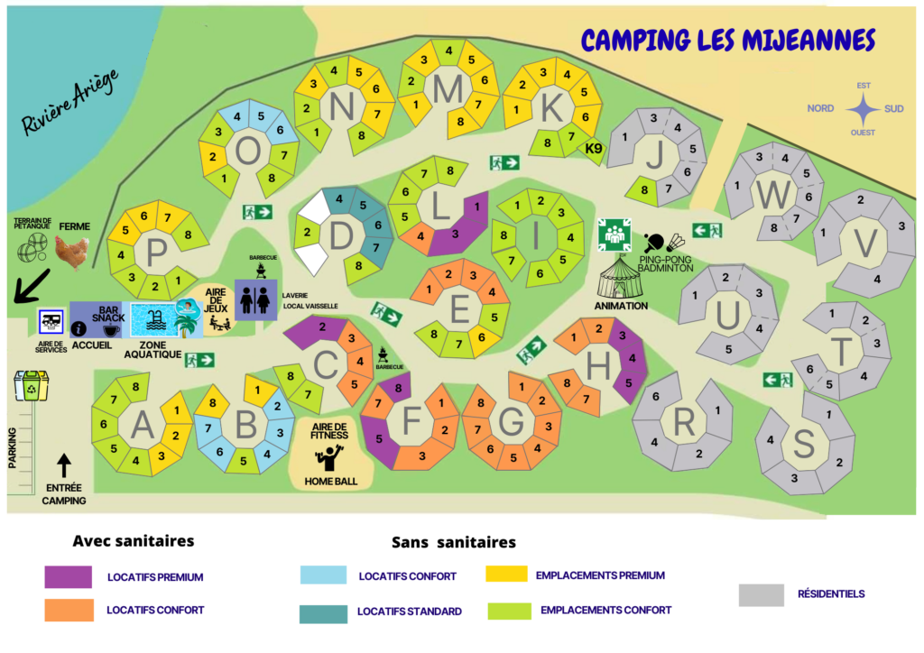 plan du camping